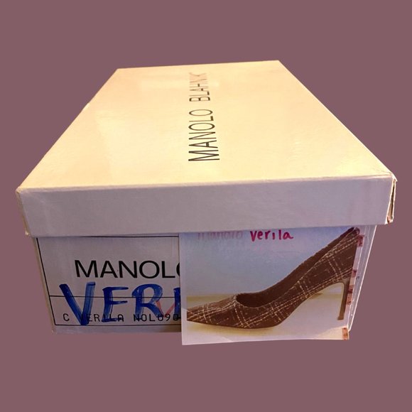 Manolo Blahnik C Verila Tweed with Kid Whipstitch - Size 40EU/10US - Picture 7 of 8